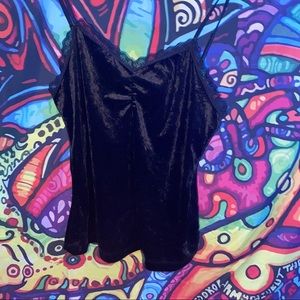 sexy velour black cami top ✨